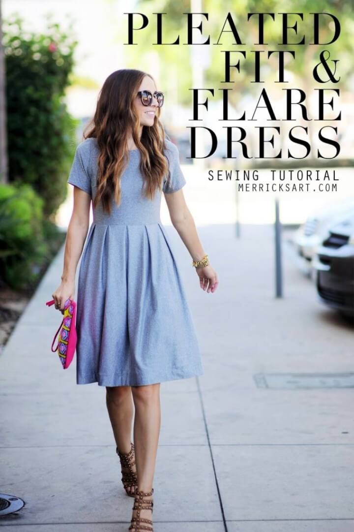Pleated Fit Flare Dress Pattern