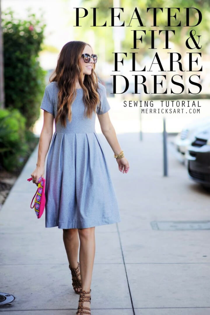 Pleated Fit Flare Dress Pattern