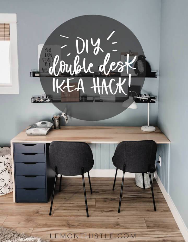 Plywood DIY Double Desk