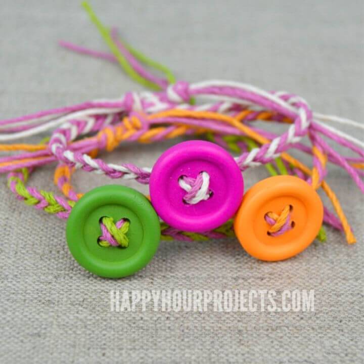 Pretty DIY Button Friendship Bracelets