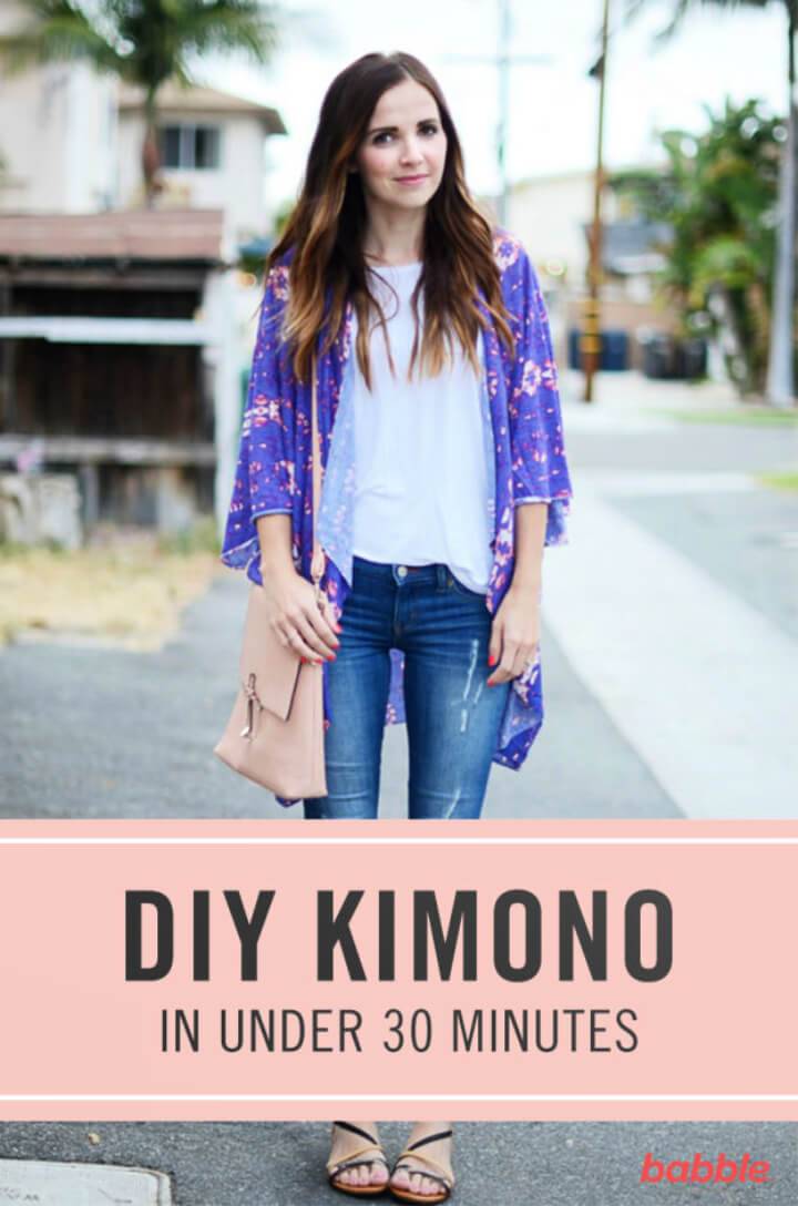 Pretty DIY Kimono In Less Than 30 Minutes