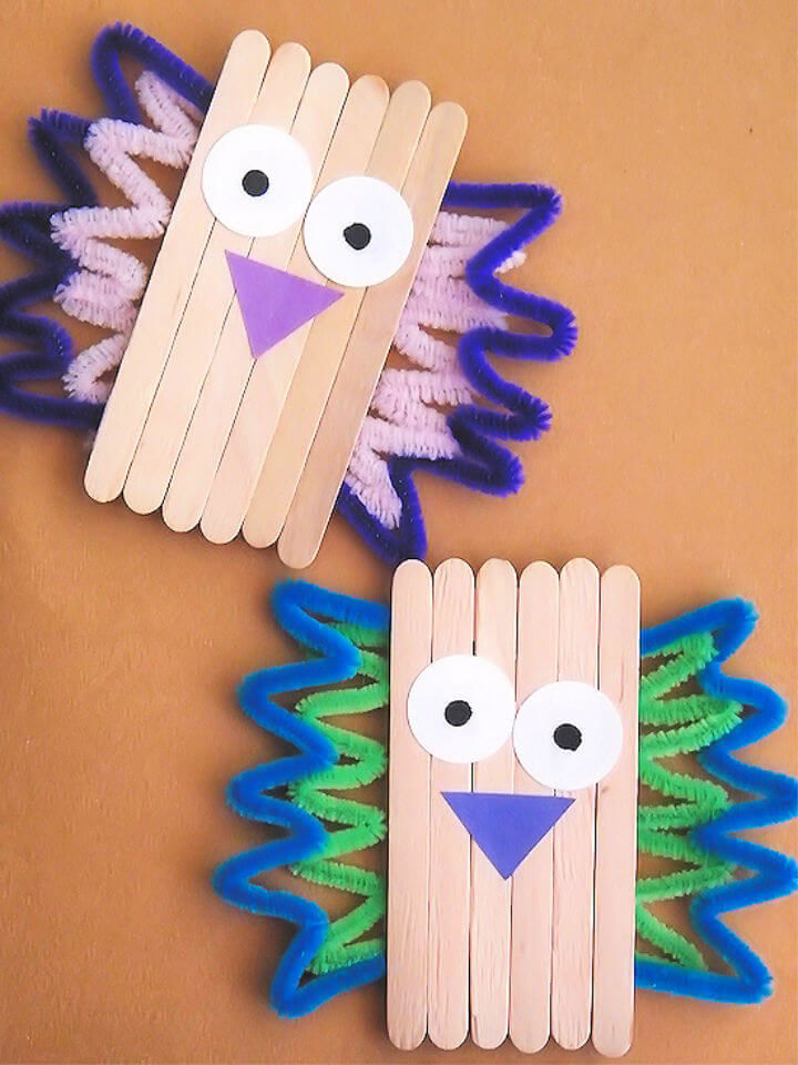 Quick DIY Craft Stick Bird Craft