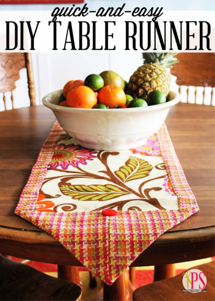 Quick and Easy DIY Table Runner