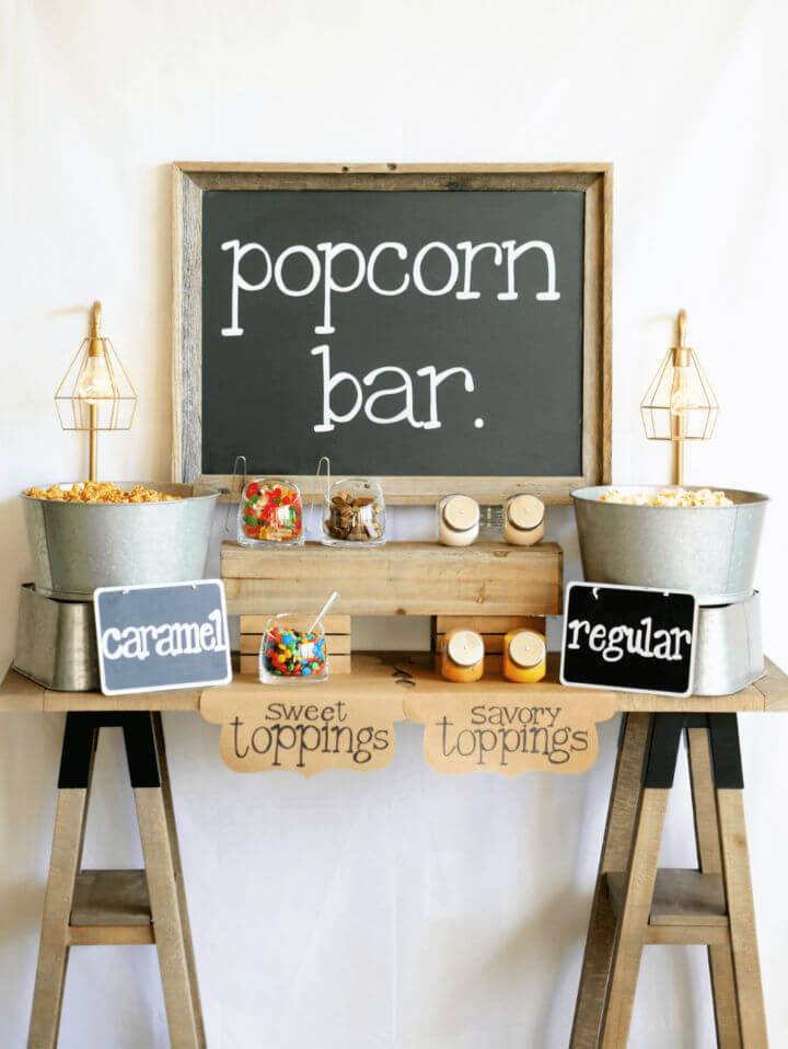 Rustic Popcorn Bar