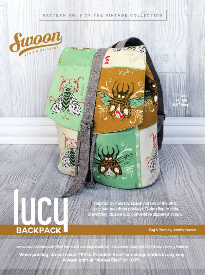 Sew Lucy Backpack Free Pattern