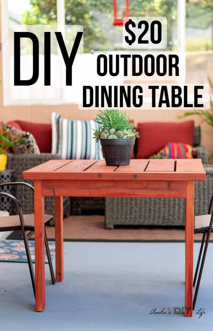 Simple DIY 20 Outdoor Dining Table