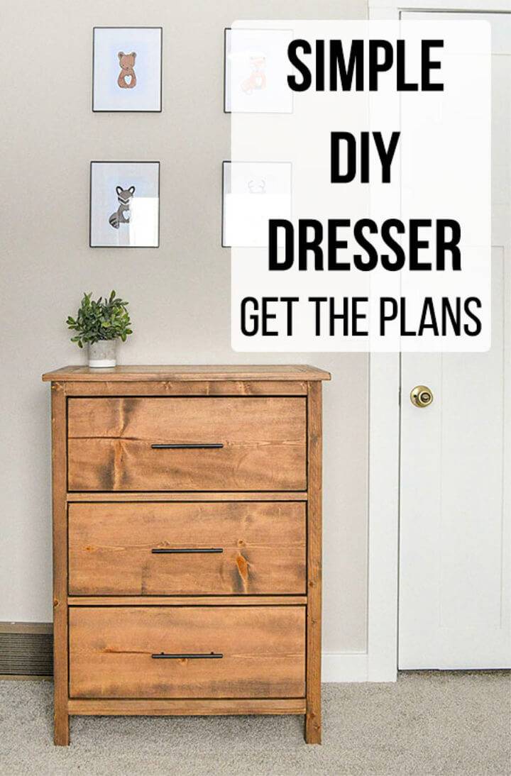 Simple DIY 3 drawer Dresser
