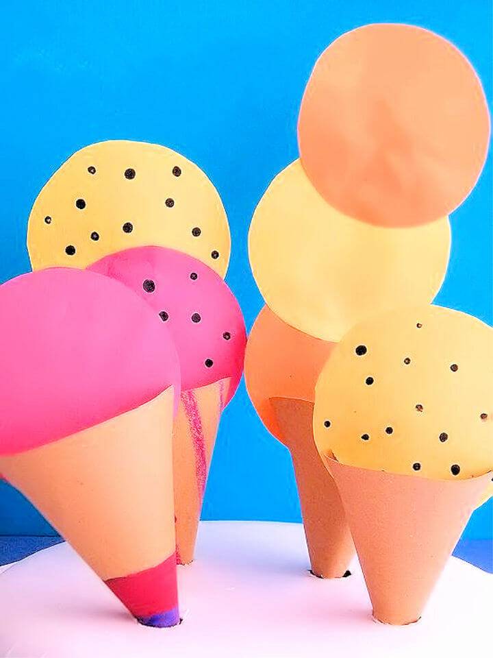 Simple DIY Ice Cream Cone Craft