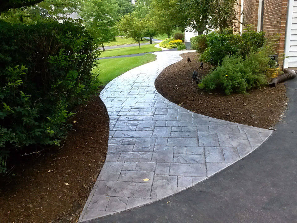 Stamped Concrete Walkway