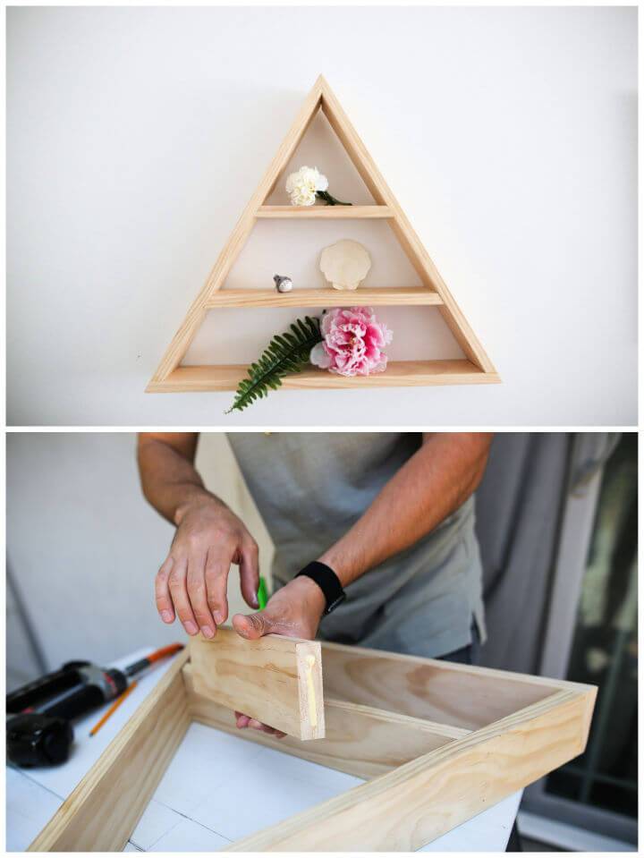 Super Cool DIY Triangle Shelf