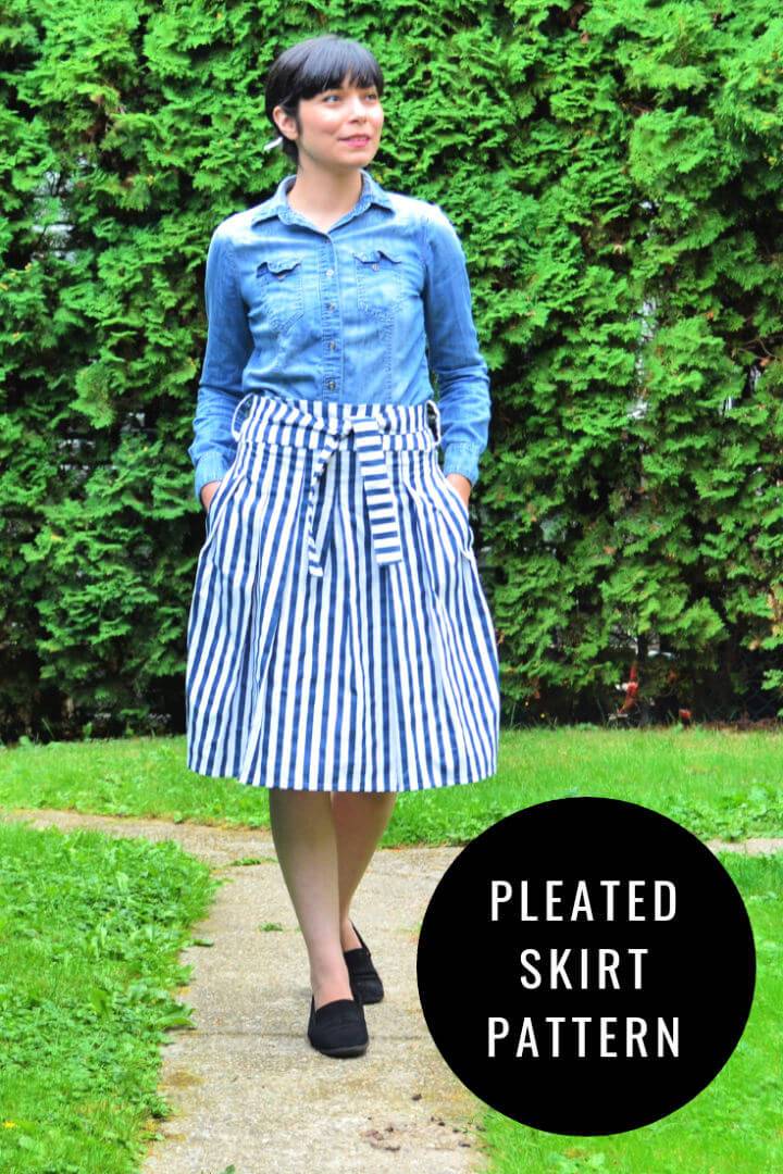 The Pleated Skirt Free Sewing Pattern