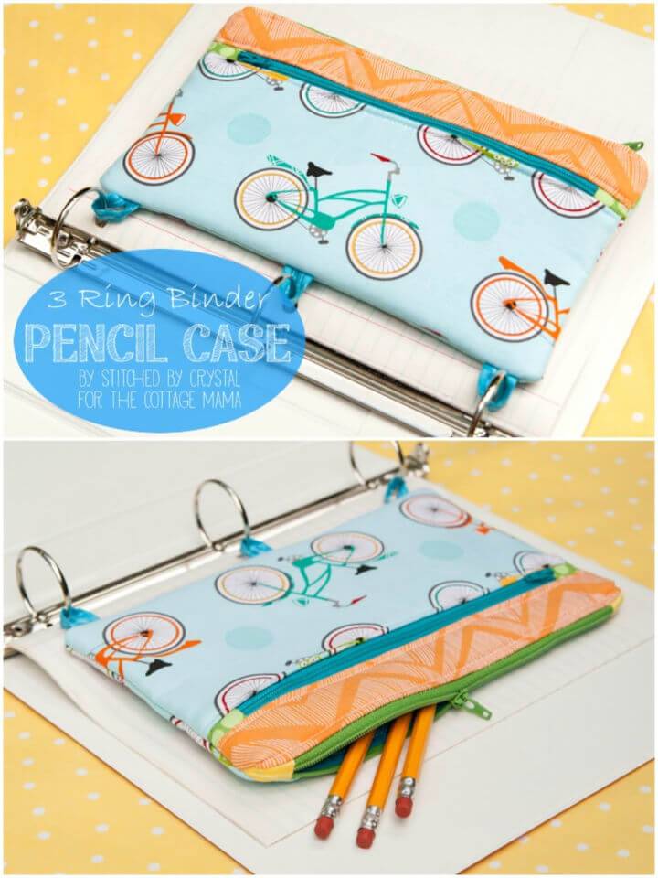 Three Ring Binder Pencil Case Sew Pattern