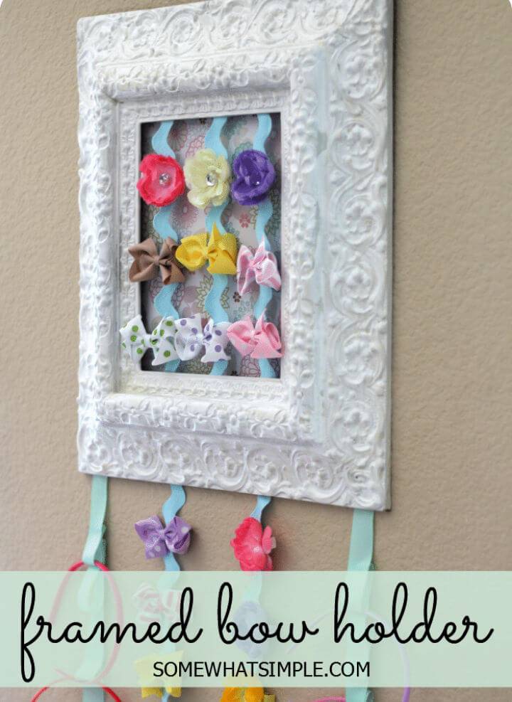Turn a Frame Into Bow Holder