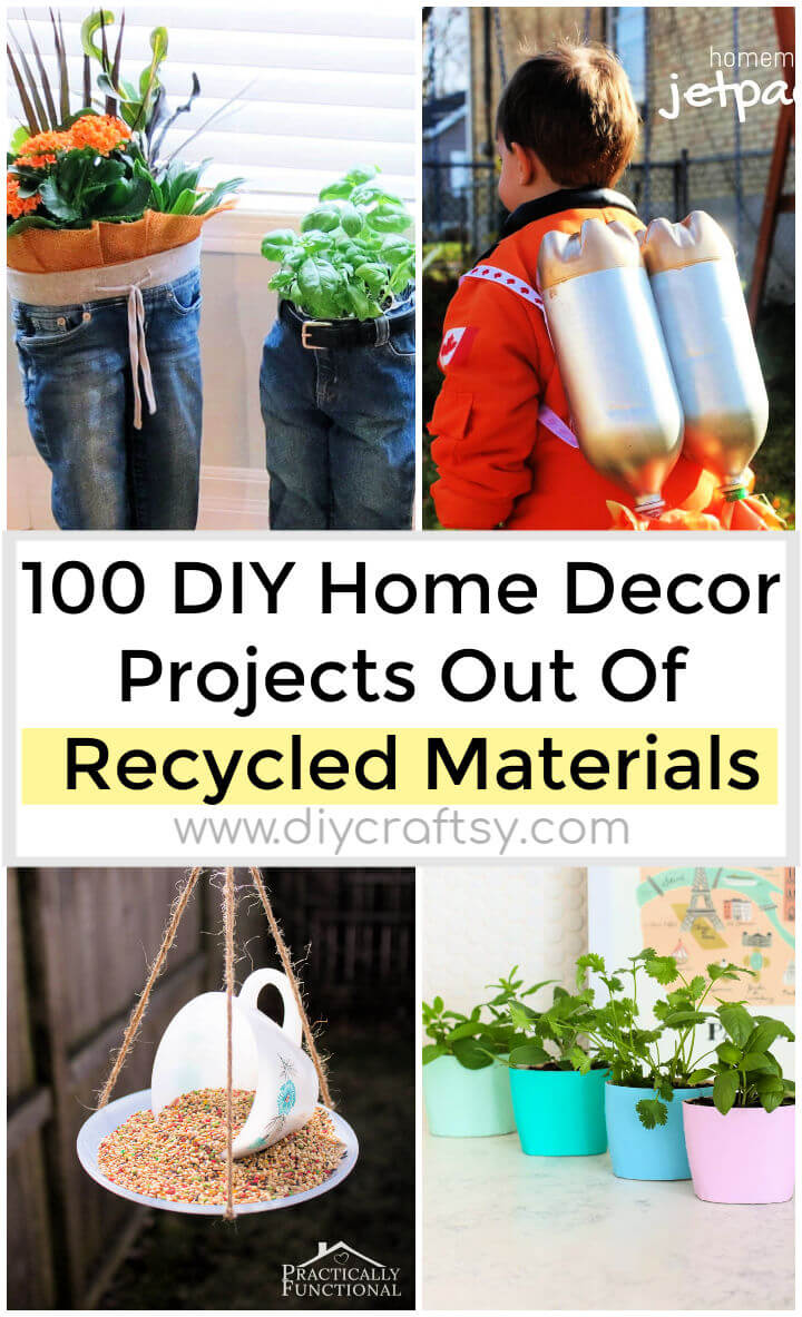 100 DIY Home Decor Projects Out Of Recycled Materials ⋆ DIY Crafts