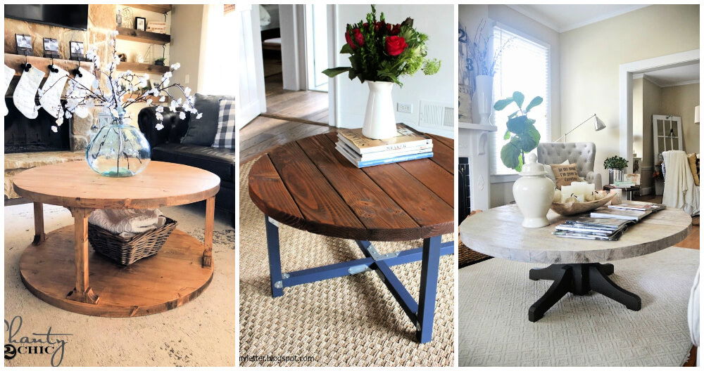 15 Best DIY Round Coffee Table Ideas Free Plans