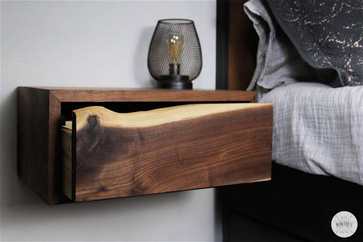 Build a Floating Nightstand With Live Edge Drawers