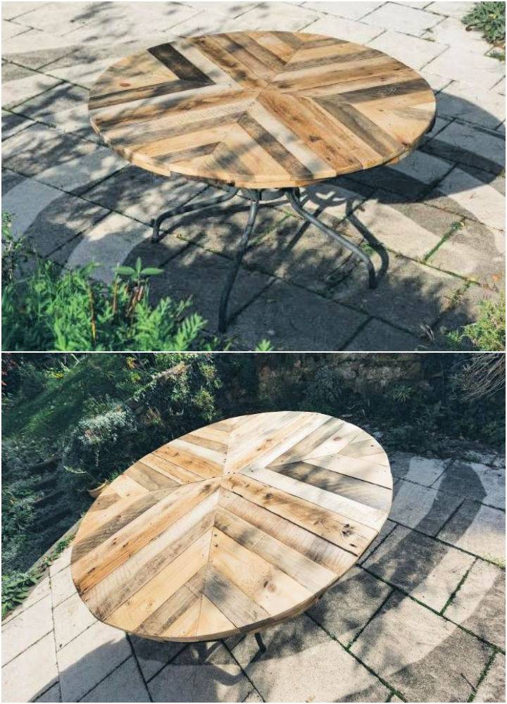 Build a Pallet Wood Round Coffee Table
