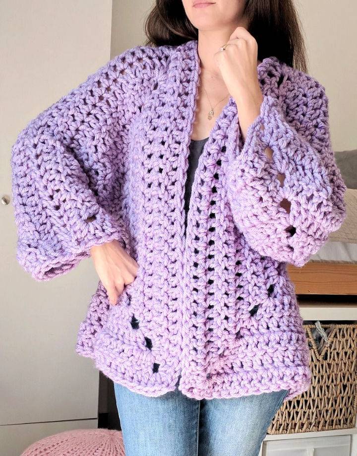 Crochet Super Chunky Hexagon Cardigan