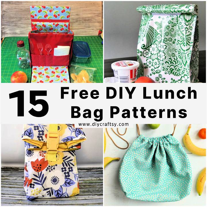 DIY lunch bag patterns to sew
