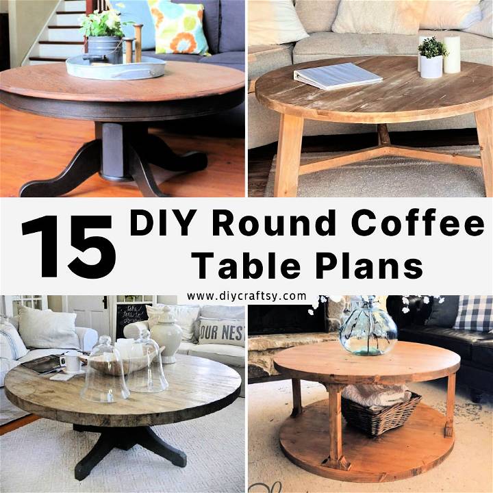 DIY round coffee tables