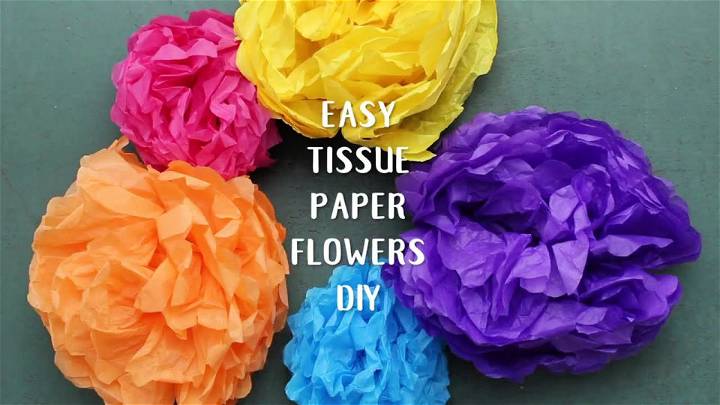 Easy Tissue Paper Flowers With Pipe Cleaners