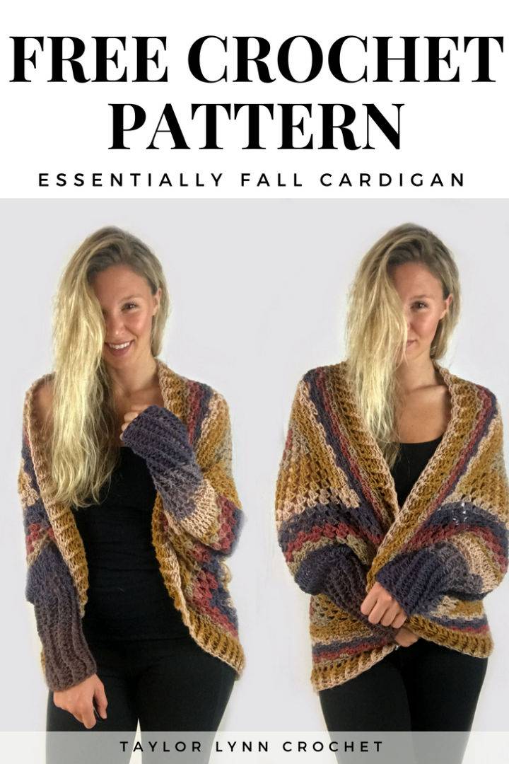 Essentially Fall Cardigan Free Crochet Pattern