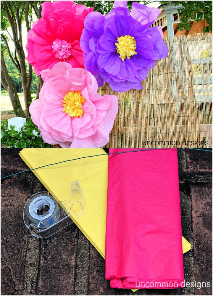 DIY Tissue Paper Flower - Step by Step Instructions