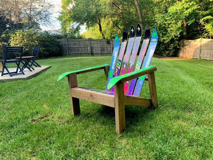 DIY Outdoor Adirondack Chair From Skis