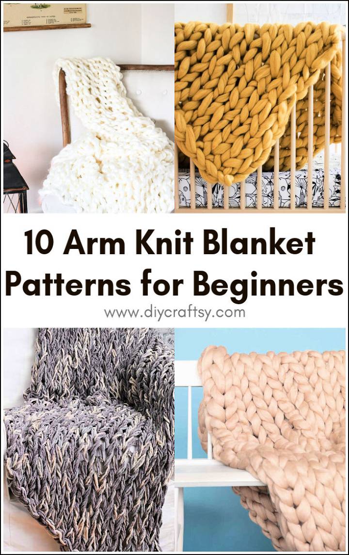 Arm Knit Blanket Patterns for Beginners