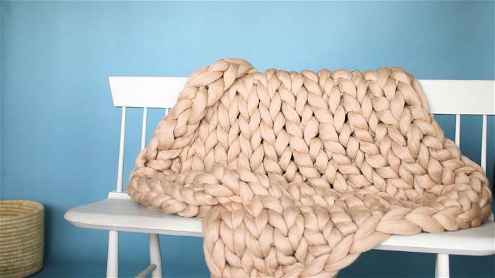 Arm Knit Throw Blanket Pattern