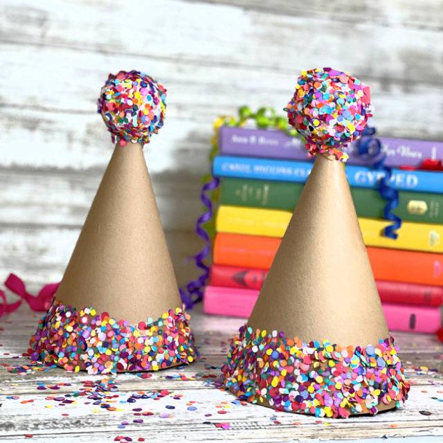 DIY Confetti Birthday Party Hat for Kids