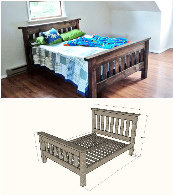 DIY Full Size Bed Frame