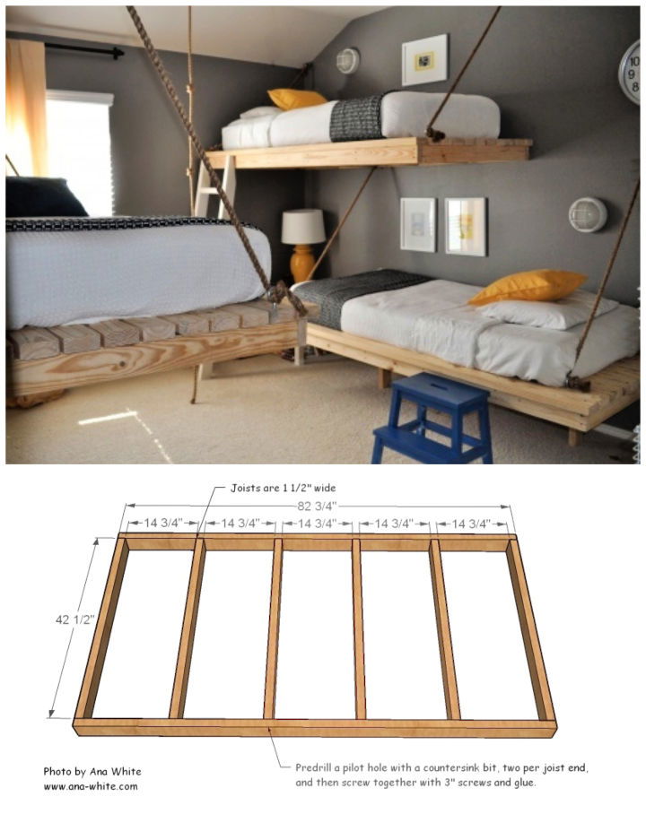 DIY Hanging Loft Bed