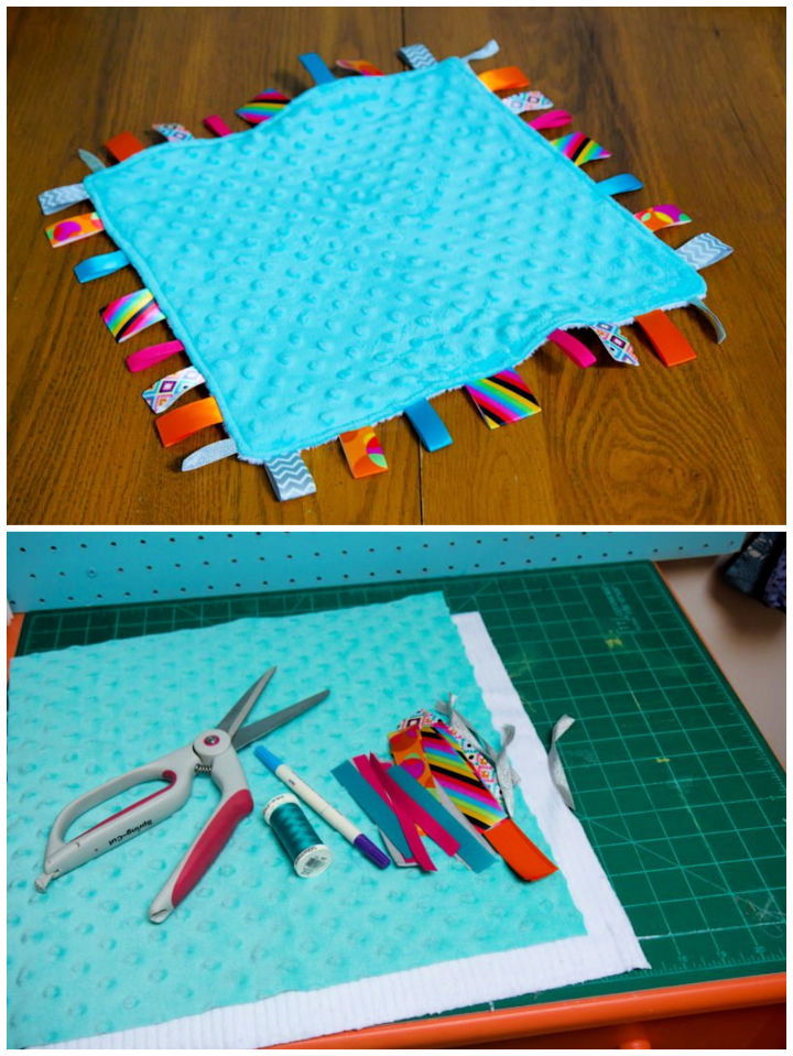 DIY Lovey Tag Blanket