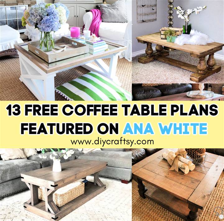 Free Coffee Table Plans Featured on Ana White