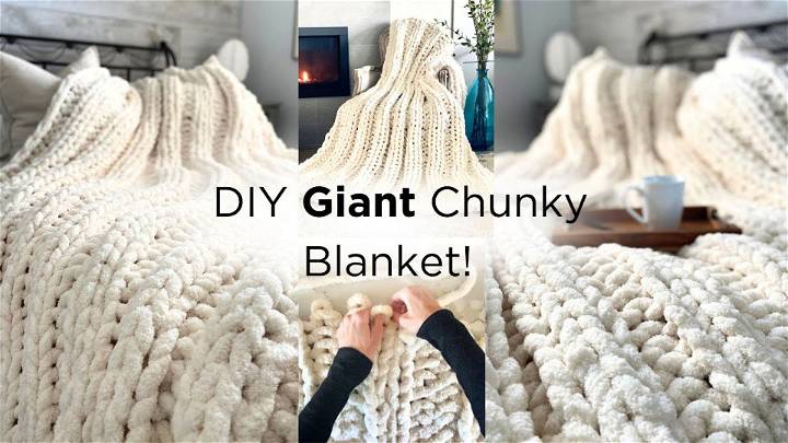 Hand Knit a Blanket Using Bernat Chunky Yarn