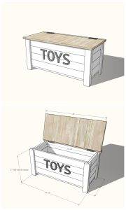 farmhouse toy bin plans