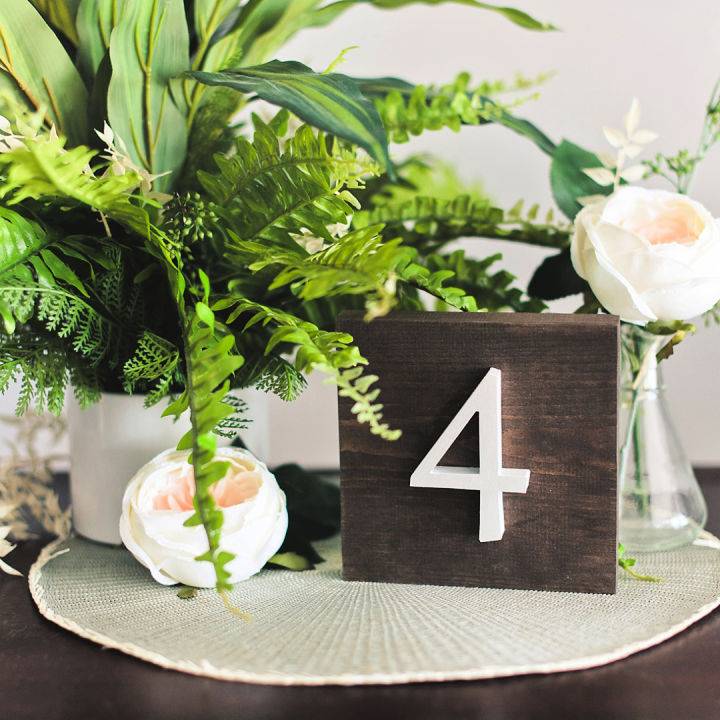 How to Make Wedding Table Numbers