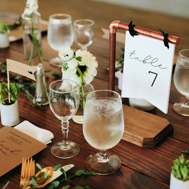 Industrial Copper Table Numbers