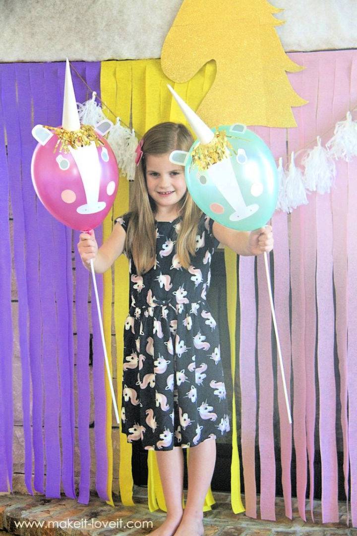 Make Your Own Unicorn Party Balloons