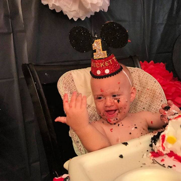 Mickey Mouse Baby Birthday Hat