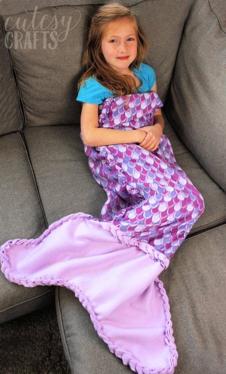 No Sew Fleece Mermaid Tail Blanket Pattern