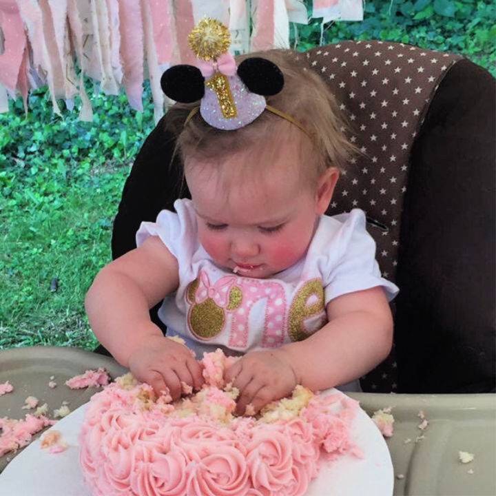 Pink Girl First Birthday Party Hat