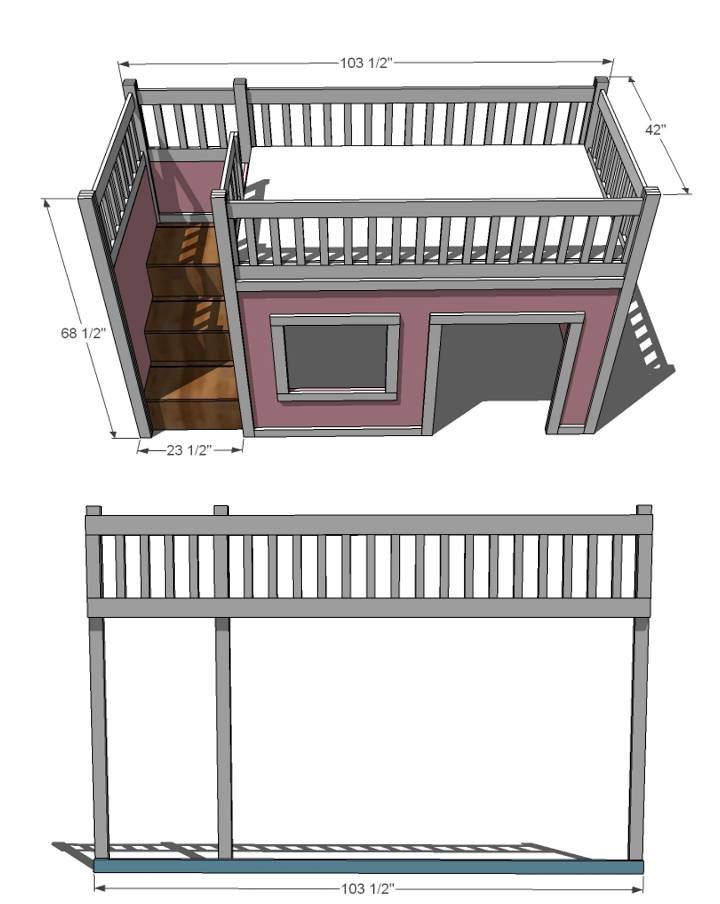 Playhouse Loft Bed