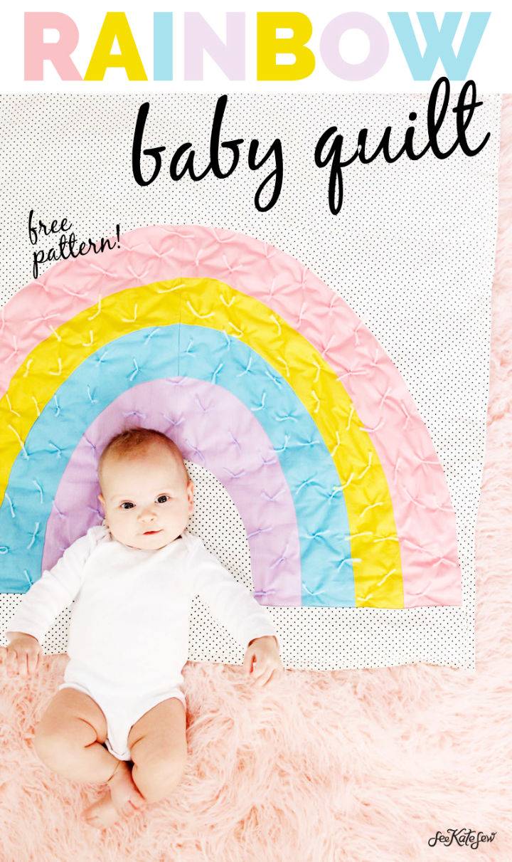 Rainbow Baby Quilt With Cricut