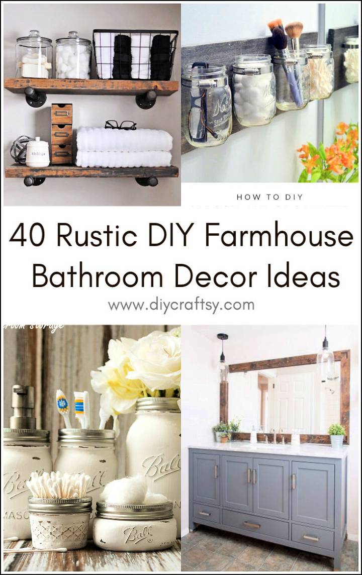 Rustic DIY Farmhouse Bathroom Decor Ideas