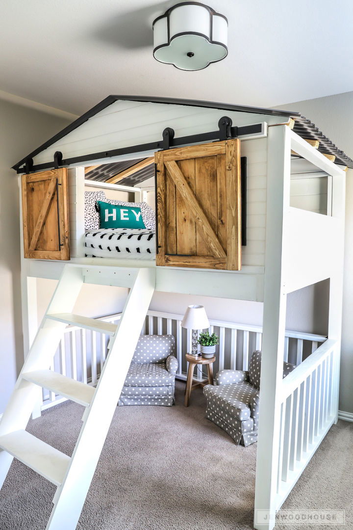 Sliding Barn Door Loft Bed