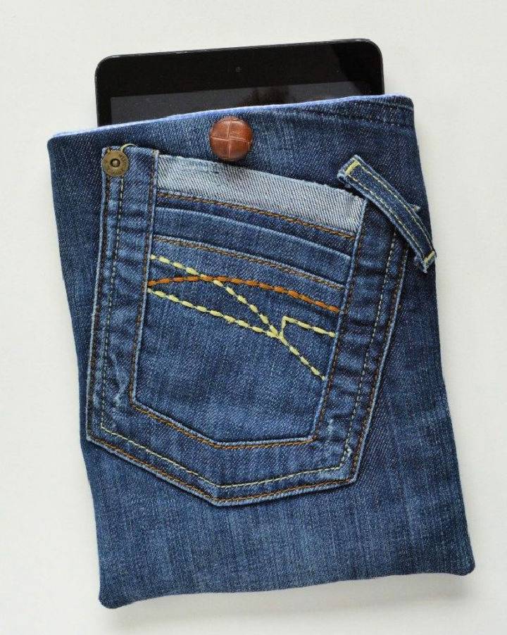 Easy DIY Tablet Case From Old Jeans