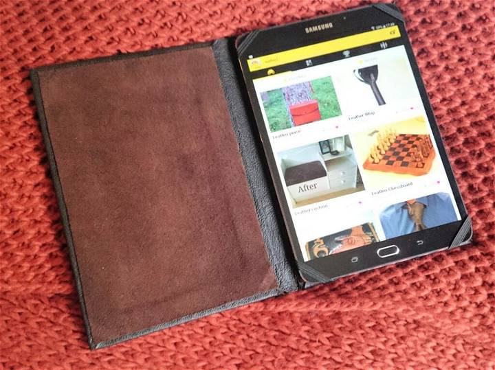 Tablet Case From an Old Leather Jacket