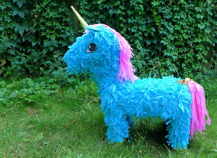 Unicorn Piñata Out of an Old Shoebox and Leftover Cardboard